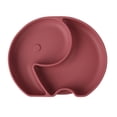 thumbnail image 1 of Baby & Toddler Silicone Plate Baby Dishes- Dishwasher Safe - Baby Led Weaning Supplies Utensils - claret, 1 of 5