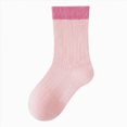thumbnail image 1 of Baby Toddler Socks Cotton Crew Socks For Boys Girls Color-blocked Socks Infants First Walking Socks 0-12 Months 1T 2T 3T 4T 5T Kids, 1 of 7
