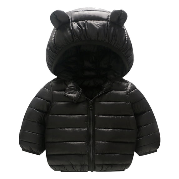 Baby / Toddler Stylish 3D Ear Print Solid Hooded Coat Outdoor Girls Kids Windproof Jacket Boys