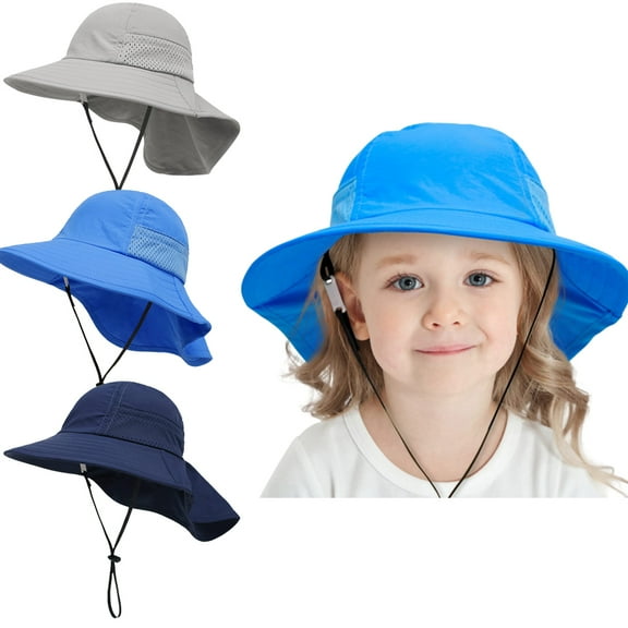 Baby Toddler Sun Hat UPF 50 For Outdoor Beach Swimming/Royal Blue