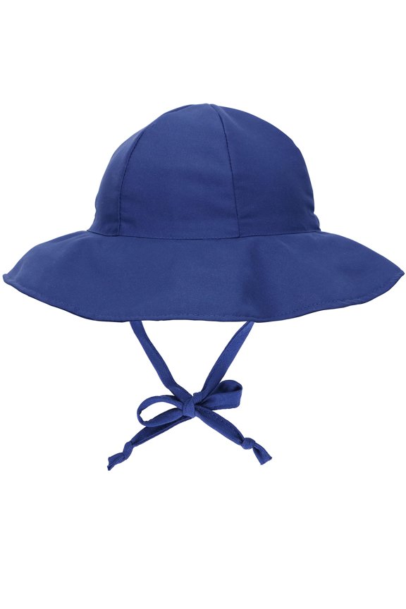 Baby Toddler Sun Hat with Chin Strap Adjustable Head Size 50+ UPF Navy