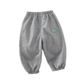 thumbnail image 1 of Baby Toddler Sweatpants 0-5 Years Kids Elastic Waist Joggers with Cute Cartoon Print, Spring Fall Casual Pants, 1 of 8