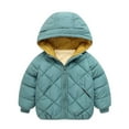thumbnail image 1 of Baby Toddler Winter Coat Jacket Hooded Thick Warm Outwear Windproof Light Winter Jacket Toddler Fall Outwear for New Years Gifts 3T, 1 of 4