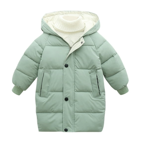 Toddler Baby Winter Down Coats Long Lightweight Hooded Warm Outerwear Puffer Hooded Jacket Fall Winter Clothes for Boys And Girls 2-3 Years