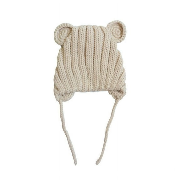 Baby & Toddler Wool Hat with String Tie Closure Baby Boys Winter Hat Christmas Cap 0-2Y