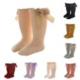 thumbnail image 1 of Baby Toddlers Girls Knee High Socks 1 Pack Bow Long Stockings Ruffled Socks Leggings, 1 of 3