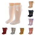 thumbnail image 1 of Baby Toddlers Girls Knee High Socks 1 Pack Bow Long Stockings Ruffled Socks Leggings, 1 of 3