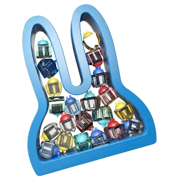 Baby Tooth Fairy Keepsake Box, Cute Bunny Shaped Teeth Organizer for Lost Teeth, Commemorative First Tooth Storage Case with 20 Labeled Compartments for Boys and Girls, 1 Pack