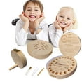 thumbnail image 1 of Baby Tooth Keepsake Box, Wooden Tooth Fairy Box, Kids Tooth Holder for Lost Teeth, Baby Keepsake Storage, Tooth Saver for Children, Perfect Newborn Birthday & Shower Gift, 1 of 7