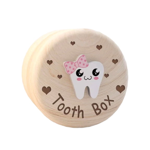 Baby Tooth Memory Box Gender Neutral Keepsakes Organizers for First Teeth Baby Keepsakes Wood Nursery Storage