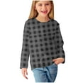 thumbnail image 1 of Baby Tops Discounts Girls Long Sleeve Prints Shirts Cute Crewnecks Tops Dressy Casual Blouses Clothes Toddler Baby Girls Sweater Gray 5T, 1 of 6