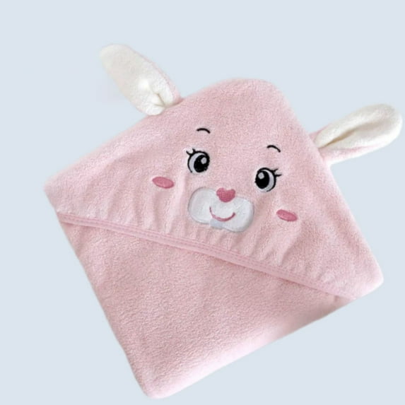 YOUMAI Infant Towel Hooded Infant Towel Towel For Infant Children Muslin Washcloths Reusable Infant Wipes Set(Pink)