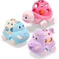 thumbnail image 1 of Baby Toy Cars for Babies, Car Toys for Baby Girls Gifts, Toy Car for Infant Toddler Girl, Push and Go Trucks Rattles Soft Rattle Car for Toddlers Infants Gift, 1 of 8