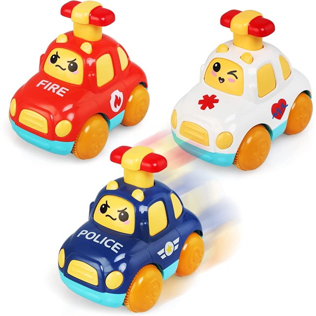 Baby Toy Cars and Press and Go Cartoon Truck Educational Toys Pull Back