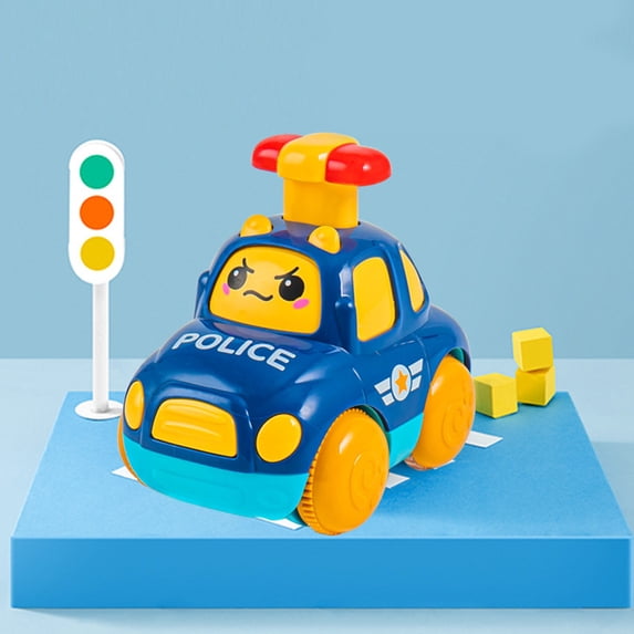 Baby Toy Cars for 1 Year Boy Educational Go Car Pull Back Toddlers 13 Months 2 3 Year Vehicle Model, 4.13x2.76x3.54 inch, Blue