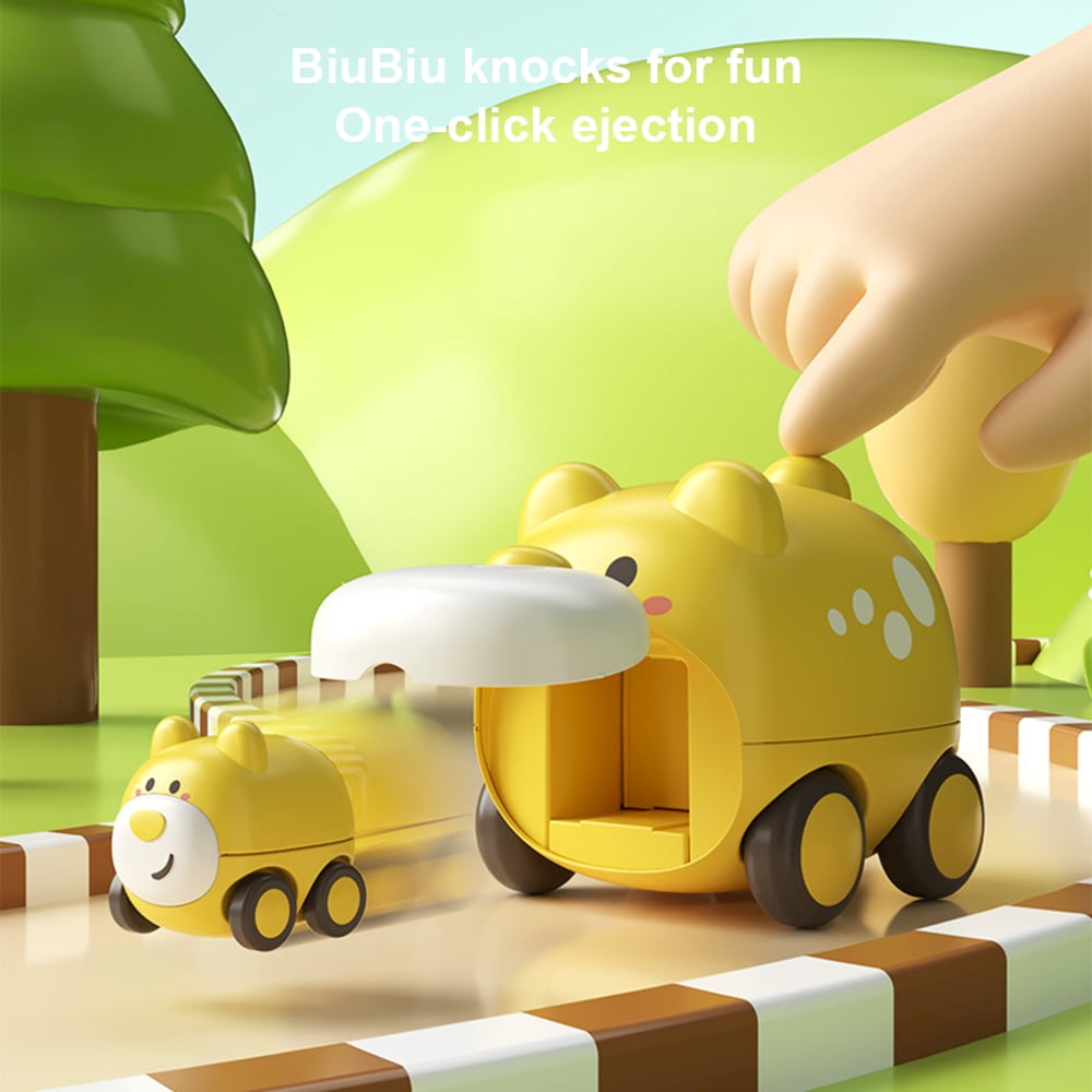 Baby Toy Cars for 1 Year Old Cartoon Catapult Car Model Interactive