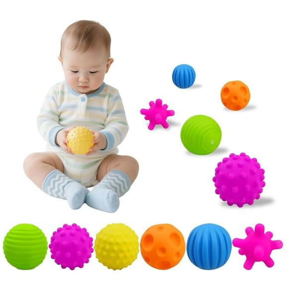 Baby Toy Soft Rubber Hand Grab Ball Manhattan Tactile Perception Massage Ball Puzzle Can Gnaw Cognitive Ball