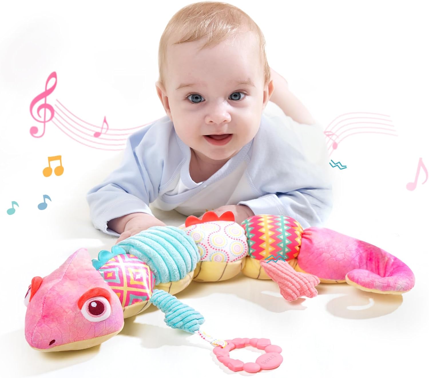 Ingenuity Premium Soft Plush Musical Travel Pull Toy Cria the Llama, Ages Newborn +