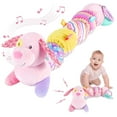 thumbnail image 1 of Baby Toys 0-6 to 12 Months, Musical Infant Toys with Multi-Sensory Crinkle, Rattle and Textures, Soft Stuffed Animal Newborn Toys for 0-3-6-12 Month Old Baby Girls - Puppy, Pink, 1 of 7