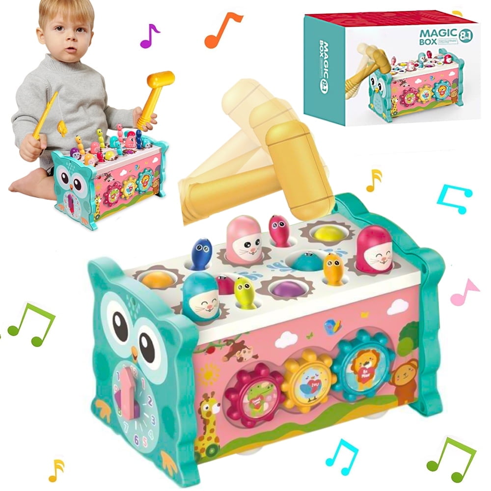 Baby Toys for 12-24 Months, Wooden Hammering Pounding Toy for Toddlers 1-3, Montessori Early Development Toys, Learning Educational Toys for 1 2 3 Year Old Boys Girls