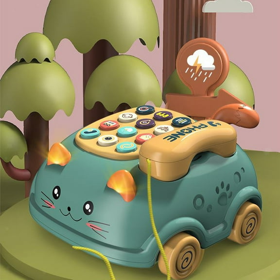 Baby Toys 6-12 Months Baby Phone Toy Musical Cat Crawling Toys For 12-24 Months Early Learning Educational Toy With Light & Sound, Birthday Toy For Infant Toddler Boy Girl 7 8 9 10 11 Month