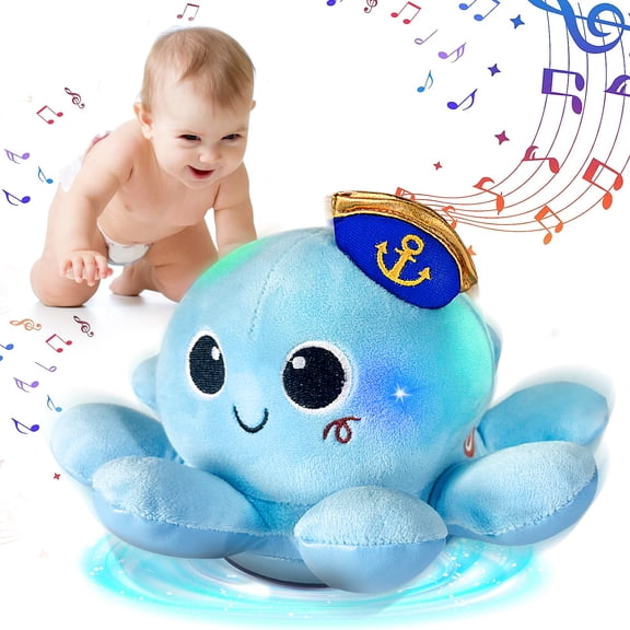 Baby Toys 6 to 12 Months, Baby Walker Crawling Toy, Infant Toy 12-18 Month Plush Octopus with Light Up Voice Control Dancing and Music, Tummy Time Toy Gift for Boy Girl Toddler Kid 1 2 Year Old