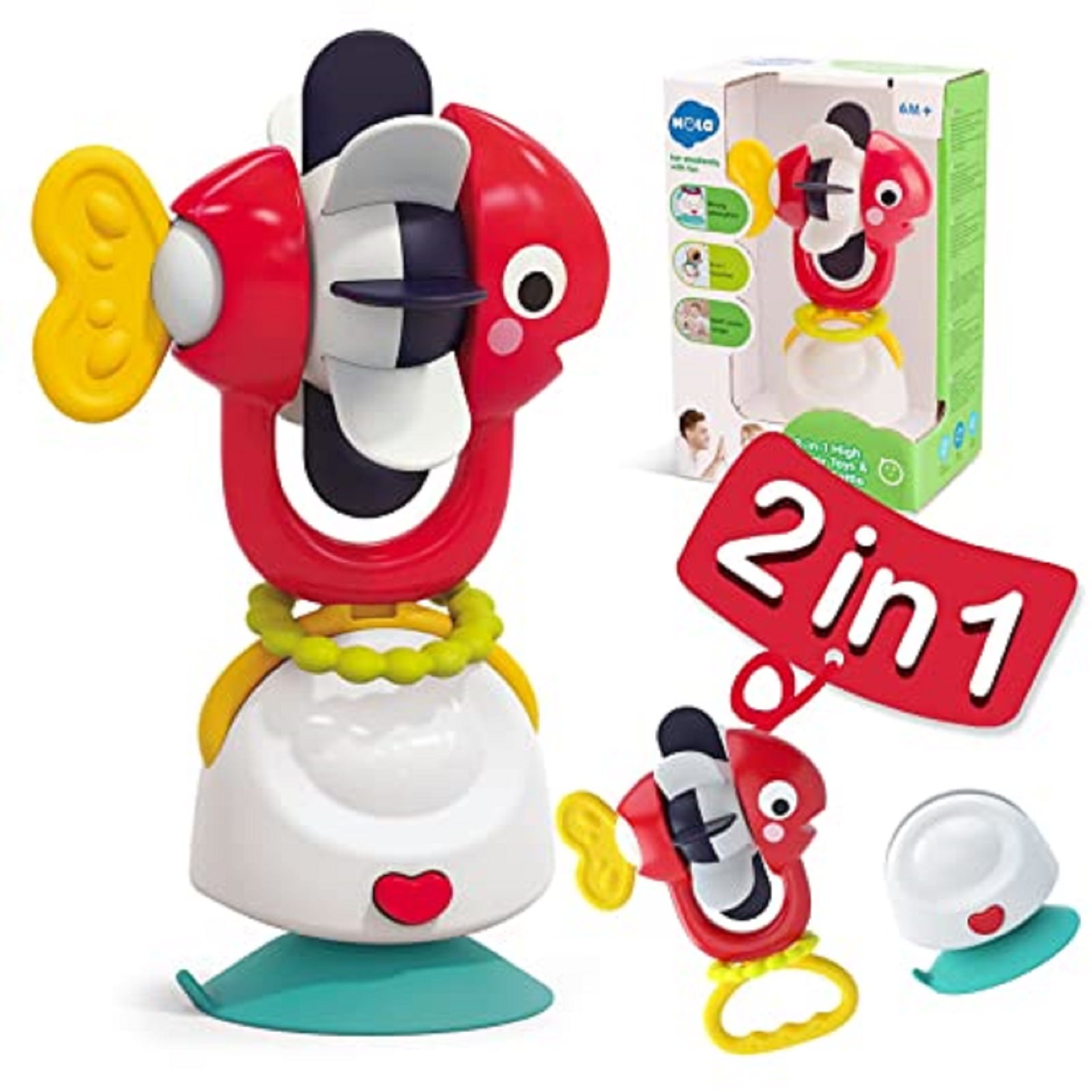 Baby Toys 6 to 12 Months High Chair Toys,2in1 Developmental Tray Toy