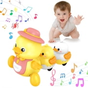 Baby Toys 6-12 Months, Interactive Duck Toddler Toys with Soothing Music & Night Light, Infant Toys for 1 2 3 Year Old Girl Boy Gifts