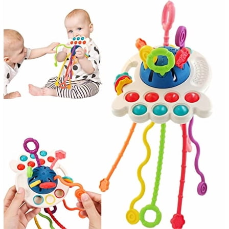 Baby Toys 6 to 12 Months,Montessori Toys for 1 Year Old Boy Girl Baby Sensory Toys for Babies 12-18 Months Pull String Toys for Christmas and Birthday Gifts Infant,Toddlers