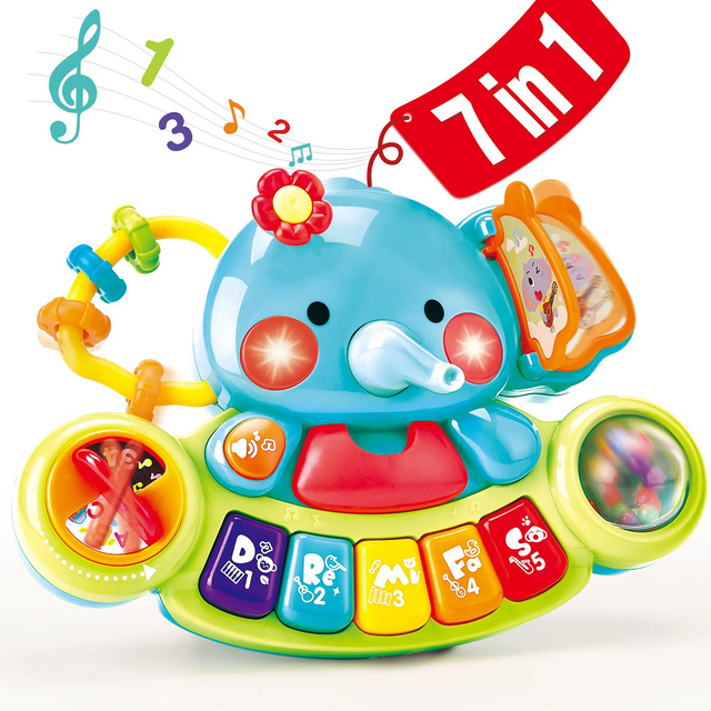 Baby Toys 6 to 12 Months Music Light with 7 Play Areas, Gifts Toys for