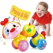 Baby Toys 6-12 Months, Musical, Light up, Press and Go 6 Month Old Baby Toys 12-24 Months Crawling Toys for Babies Infant Tummy Time Toys 7 8 9 12+ Months boy Girl Toys for 1 Year Gifts
