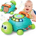 thumbnail image 1 of Baby Toys 6 to 12 Months, Musical Turtle Crawling Baby Toys for 12-18 Months, Early Learning Educational Toy with Light & Sound, Birthday Toy for Infant Toddler Boy Girl 7 8 9 10 11 month 1-2 Year Old, 1 of 7