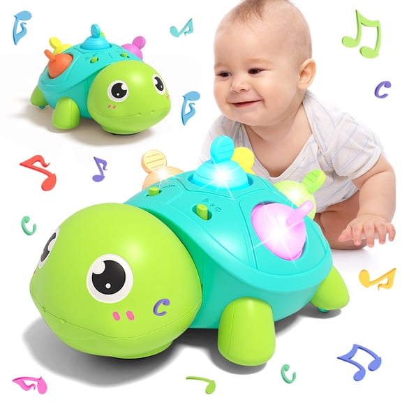 Baby Toys 6-12 Months Musical Turtle Crawling Toy,Infant Development Educational Birthday Gifts 6 7 8 9 10 12 Month 1 Year Old Boy Girl