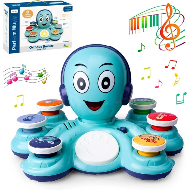 Baby Toys 612 Months, Octopus Baby Drum Learn Walk Party Crawling Toys