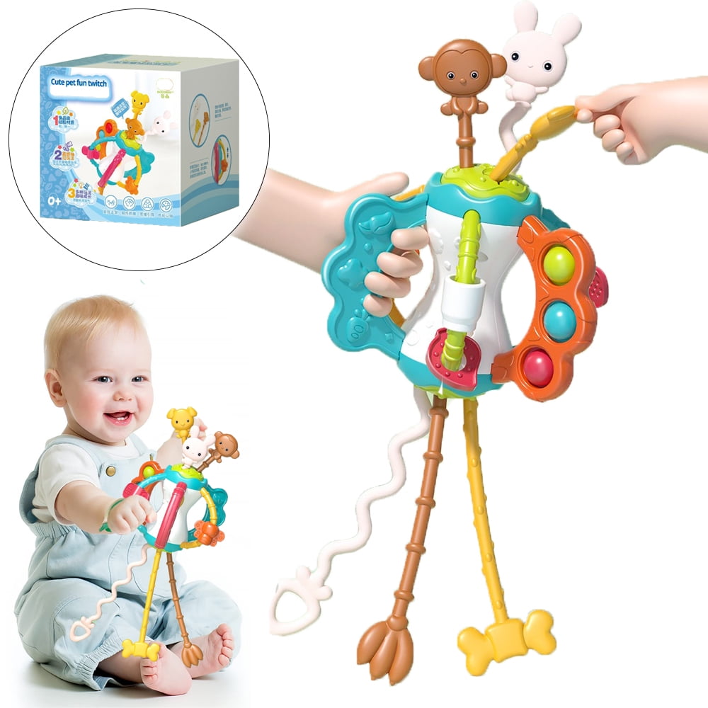 Baby Toys 612 Months, Pull String Teething Sensory Toys for 1 Year Old