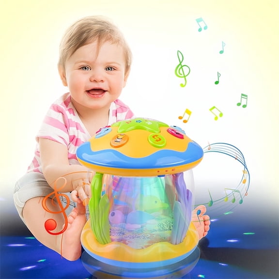 Baby Toys 6-12 Months, Rotating Ocean Projector with Lights & Musical, Infant Toys for 1 2 3 Year Old Toddlers Boys Girls Gifts