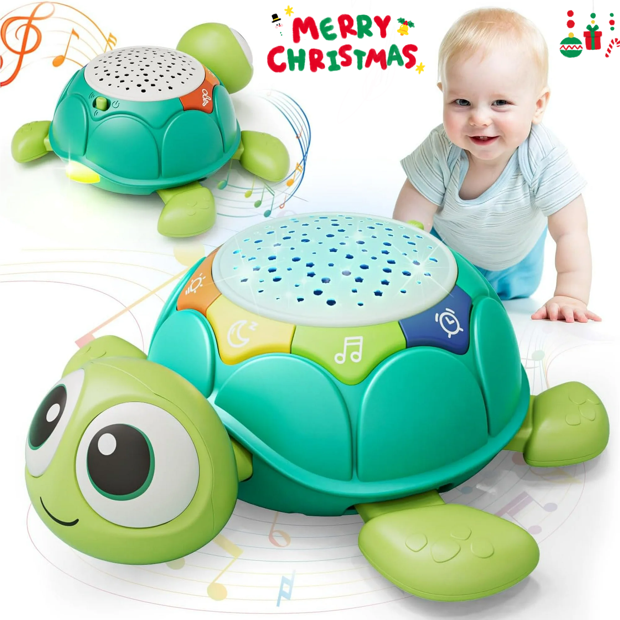 Ludolm Baby Toys 6-12 Months, Tummy Time Toys Turtle Baby Crawling Toys with Light & Sound, Musical Moving Toys for 9-12 Months Old Boys/Girls, Infant Toys 0-6 Months Developmental Toddler Gifts