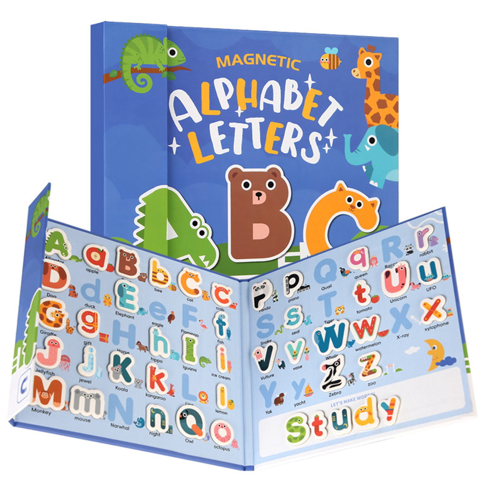 Image showcasing Baby Toys Children's Cartoon Magnetic English Letter Puzzle Word Game ...