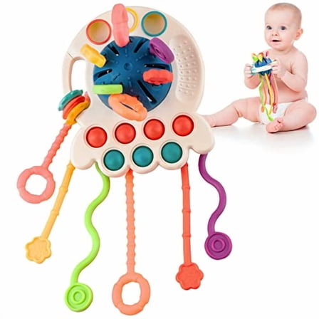 Baby Toys,Montessori Toy for 6-12 12-18 Months Toddler Babies,Sensory Toy,Motor Skills & Pull String Activity for 1 2 3 4 5 6 Years Old Infant Boy Girl