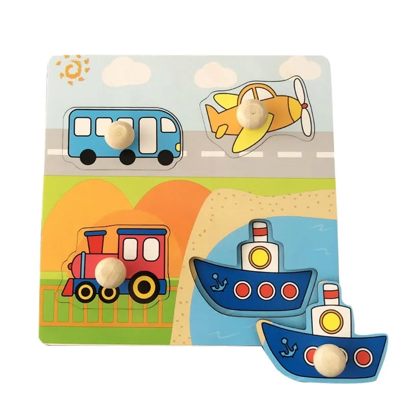 Baby Toys Montessori Wooden Puzzles Children Toys Hand Grab Board ...
