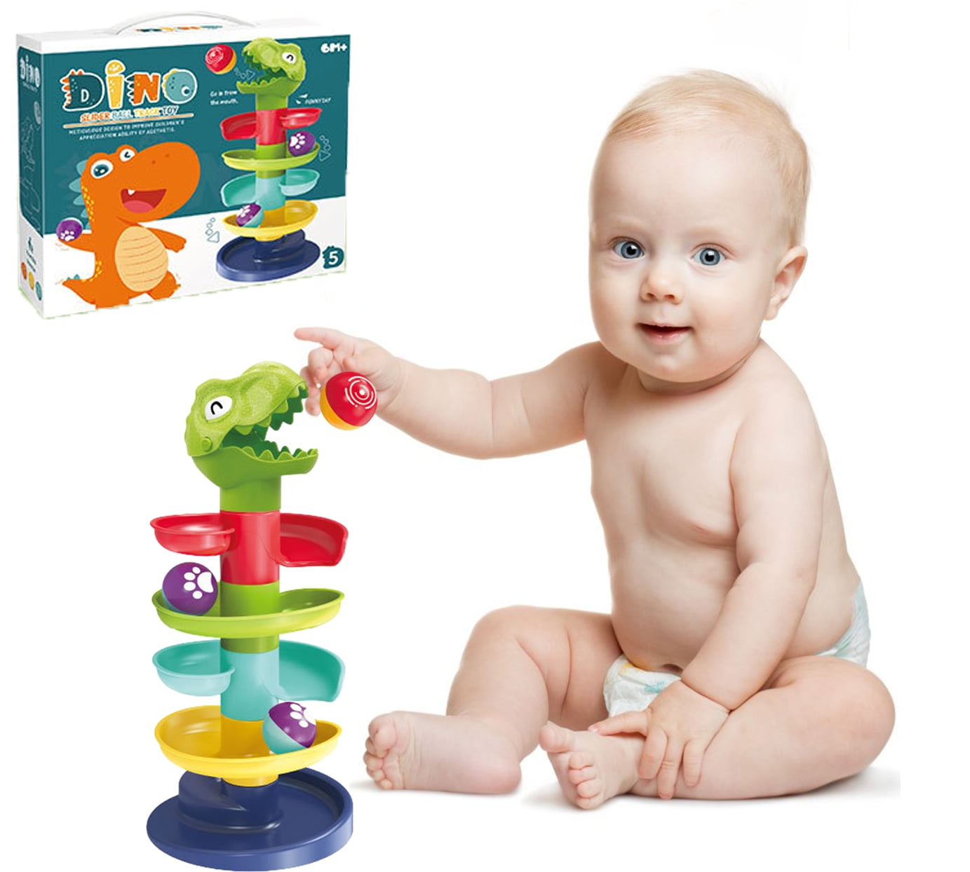 Baby Toys for 1 Year Old Boys Girls,Ball Drop and Roll Swirling Tower for Toddlers 13 Years