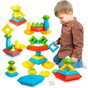 Baby Toys for 6-12 Months, Bellochiddo 15Pcs Stacking Toys Montessori Toys for Infant Toddlers Kids
