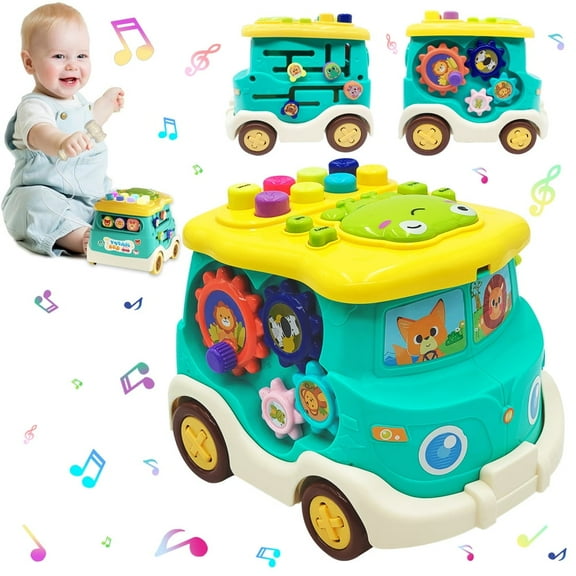 Baby Toys for 6 12 Months, Learning Toys for 1 2 3 Year Old Boys Girls, Light up Musical Busy Board Toy for Toddlers 1-3, Baby Toys for 12 24 Months
