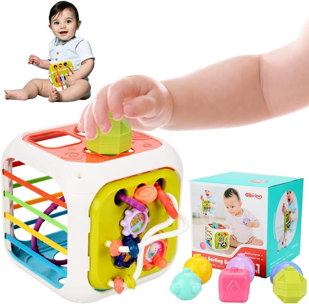 Baby Toys for 6 Months+ , 7 in 1 Montessori Toys Set with Pull String ...