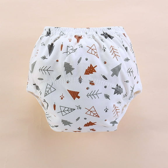 Baby Training Pants, Mesh Washable Diaper Pants Childrens Breathable Pocket Pants for Infants, Tree Print Design for Potty Training