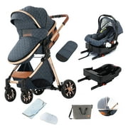 Baby Travel System Stroller with Safety Car Seat and Base Set for 0-3 Years Old Baby