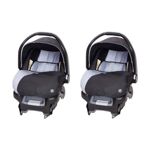 Baby Trend Ally Adjustable 35 Pound Infant Baby Car Seat w/Base, Stormy (2 Pack)