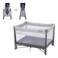 thumbnail image 1 of Baby Trend Comet Quick-Fold Playard with Full-Size Hanging Bassinet and Travel Bag, Desert Grey, 1 of 12