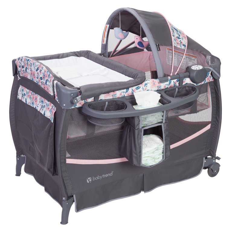Baby Trend Deluxe II Nursery Center, Portable Bassinet, Playard