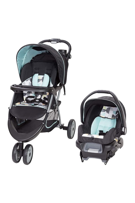 EZ Ride 35 Travel System Stroller Car Seat Combo for Baby, Doodle Dots